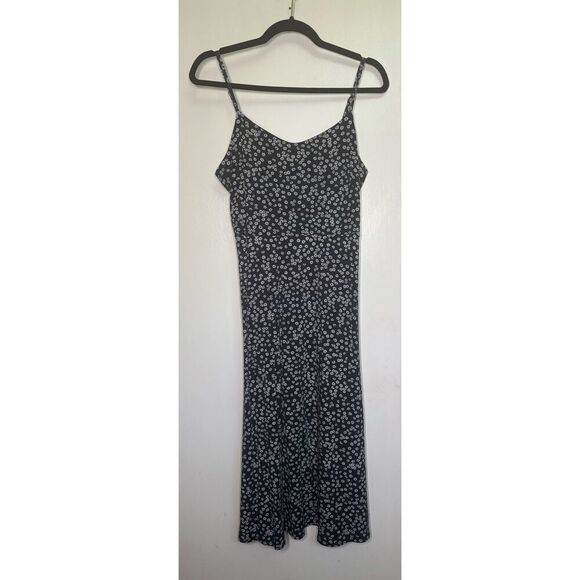 Loft Navy Blue Daisy Print Midi Sun Dress size 4NWT - Picture 1 of 12